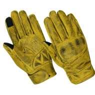 GUANTE MOTORISTA AMARILLO VINTAGE PERFORADO